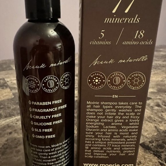 Moerie Mineral Shampoo - Hair Growth - Reverse Hair Loss - Vegan - New Box (1pc) - Picture 5 of 9